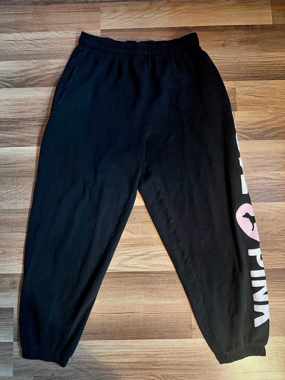 Pink Jogger Pants in Black & Like New
